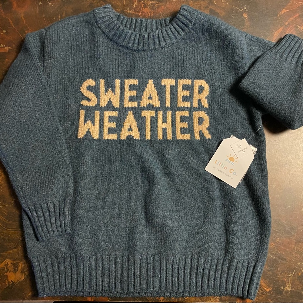 Little Co. Blue Kids Sweater